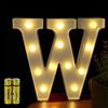 HONPHIER® - Lettere dell'alfabeto luminose con luci a LED, decorative, a batteria, per ricevimenti, feste, matrimoni, casa o bar (W)