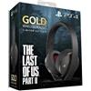 SONY CUFFIE PS4 GOLD WIRELESS HEADSET THE LAST OF US PART 2 GAMING PLAY STATION 4 PS5