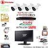 AMN SICUREZZA KIT VIDEOSORVEGLIANZA CLOUD DVR 8 CANALI 4 TELECAMERE 5MP AHD + HD500GB MONITOR