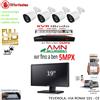 AMN SICUREZZA KIT VIDEOSORVEGLIANZA CLOUD DVR 8 CANALI 4 TELECAMERE 5MP AHD + HD 1TB MONITOR