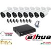 Dahua KIT VIDEOSORVEGLIANZA DVR DAHUA 8 CH 5MP 8 TELECAMERE AHD HARD DISK 2TB IP CLOUD