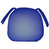 LI.G. SET DA 2 CUSCINI LI.GI. ZA411 CUSCINO SEDIA CUCINA SAGOMATO IN COTONE PANAMA VARI COLORI TINTA UNITA (Blu)