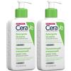 CeraVe Detergente Idratante Viso Pelle da Normale a Secca, con acido ialuronico e ceramidi 236 ml 2x236 Lozione
