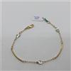 BRACCIALE DA DONNA A MAGLIA IN ORO GIALLO E BIANCO 18KT 2,45 GRAMMI (7196)