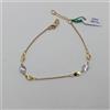 BRACCIALE DA DONNA A MAGLIA IN ORO GIALLO E BIANCO 18KT 2,1 GRAMMI (7197)