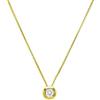 Collana oro giallo 18kt catenina veneziana punto luce diamante naturale 0,05 ct