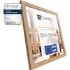 CABBEL Cornice 30x30 cm, Rovere, robusta cornice in legno MDF, plexiglass infrangibile, da appendere e da