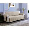 sevi's Copripoltrona 1 Posto con Braccioli - Copripoltrona Relax Reclinabile Impermeabile - Reversibile - Antigraffio Gatto - Antimacchia - OEKO-TEX - Copri Divano (1 Posto, Beige)