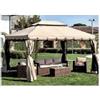 A.C. GAZEBO ADVENTURE 3X4 MT IN ALLUMINIO CON TELI LATERALI MOSCHIERA DA GIARDINO