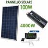 Kit Fotovoltaico 1 Kw Giornaliero Pwm Inverter 4000w Isola Solare Pannello 100 W