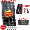 HALOSHOP KIT FOTOVOLTAICO 2 KW PANNELLO 250W CAMPER NAUTICA PER ACCUMULO BATTERIA