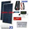 Kit Fotovoltaico 2KW Pwm Inverter 2000W Pannello Solare 200W Batteria 120 Amp