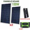 Kit Fotovoltaico 2 Kw Giornaliero Pwm Inverter 4000w Isola Solare Pannello 100 W