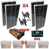 HALO KIT FOTOVOLTAICO 3KW GIORNALIERO INVERTER 6000W PANNELLO ENERGIA batteria 120 ah