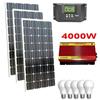 Kit Fotovoltaico 3KW Pwm Inverter 4000W Pannello Solare 300W regolatore 50 amp