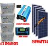 aleshop82 KIT FOTOVOLTAICO 3KW GIORNALIERO INVERTER 2000W PANNELLO150W ENERGIA BATTERIA...