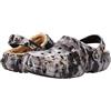 Crocs Classic Lined Tie Clog, Zoccoli Unisex-Adulto, Black Bleached Dye, 36 EU