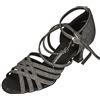 Diamant TANZSCHUHMANUFAKTUR 108-036-519, Scarpe da Ballo Donna, Schwarz Silber, 42 EU Stretta