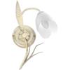 Onli Applique floreale in metallo color avorio, e14