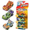T-Racers Mix ´N RACE 3 Pack - Confezione da 3 auto da collezione, ogni auto può essere divisa in due con parti e ruote intercambiabili. Confezione da 1/4