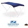 Trem TENDALINO 3 ARCHI ALTEZZA 110 mm CAPOTTINA PARASOLE BLU BARCA GOMMONE