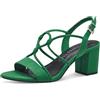 MARCO TOZZI Sandali Donna con Tacco con Cinturino Regolabile Vegani, Verde (Leaf Green), 36 EU