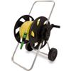Carrello avvolgitubo drop 60 plus in acciaio con bobina tubo e kit irrigazione