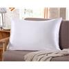SURJION Silk Life Federa in Seta per Proteggere Capelli e Pelle del Viso e prevenire Le Rughe, con Zip Nascosta, Colore Bianco, 2 Pezzo, Seta, Bianco, 50 * 74CM