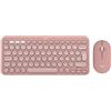 Logitech Pebble 2 Combo tastiera Mouse incluso RF senza fili + Bluetooth QWERTY US International Rosa