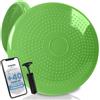 unycos - Cuscino Propriocettivo per Riabilitazione e l'Equilibrio Ø34 cm【Include Pompa | Esercizi E-Book】Disco Ortopedico Gonfiabile, Balance Board per Postura, Allenamento, Fitness (Verde; Basic)