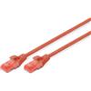 Digitus DK-1612-005/R cavo di rete Rosso 0,5 m Cat6 U/UTP (UTP)