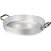 Baldassare Agnelli Pentole Agnelli Linea Alluminio 5 mm Tegame Radiante con Due Maniglie Inox, Argento, 32 cm
