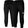 Reusch Concorso 3/4 Short Advance Pantaloni da Portiere da Calcio per Adulti, Imbottiti, Nero/Argento, M Uomo
