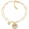 Amen Bracciale Amen Albero della Vita e cuore zirconi bianchi
