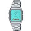 Casio Vintage AQ-230A-2A2MQYES turchese secondo fuso orario