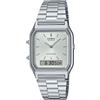 Casio Vintage AQ-230A-7AMQYES silver secondo fuso orario