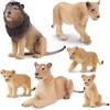 TOYMANY 6 Pezzi Figure di Leone con Cuccioli di Leone, Giocattoli di Leoni Realistici in Plastica, Animali da Zoo, Foresta, Figure di Animali da Giungla, Decorazione da Cucina, Giocattoli Educativi