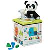 Relaxdays BiancoRelaxdays Pouf Contenitore, Porta Giochi per Bambini, Sgabello, Design-Animali, Poggiapiedi, 31x31x31 cm, Verde