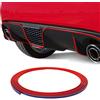 4R Quattroerre.it Profilo Adesivo per Paraurti Posteriore Fiat 500 Abarth, Rosso