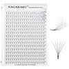 NAGARAKU 6D Volume Ciglia Extension 320 Fans Prefabbricate Gambo Lungo Ventagli Base Sottile A Punta Ciglia Finte Ciuffetti Fluffy Soffici Naturali Premade Fans Nere 16 Righe Box XL(0.07 C 11mm)