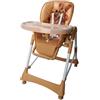 AZIAMOR AZ21-BEI Seggiolone Pappa Gioco 6m+ Regolabile Pieghevole Colore Beige