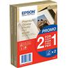 EPSON® Carta fotografica lucida premium per stampanti a getto d'inchiostro, 10 x 15 cm, 255 g-m², colore bianco lucido (80 fogli), confezione da 80 fogli