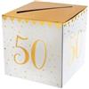 Santex mariage Salvadanaio in metallo Golden Modern 50 anni per adulti, 50 anni in su