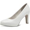 MARCO TOZZI Décolleté Donna con Tacco a Imbuto Vegane, Bianco (White Patent 1), 40 EU