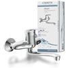 SCHÜTTE ORAZI 36760 - Rubinetto da parete cromato a 360°, ideale per doppio lavello, montaggio a parete, rubinetto da parete per cucina/lavandino, miscelatore per montaggio a parete