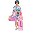 Barbie - Extra Fly, Bambola Ken Viaggiatore con Look da Spiaggia, Outfit alla Moda dal Motivo Tropicale, con tavola da Surf e Borsone, Accessori Inclusi, Giocattolo per Bambini, 3+ Anni, HNP86