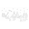 Ursus 18420059 Forme Tavolo luci Fili Grano Paesaggio di Natale, 115 G/mq, 5 Foglia, 14 x 27 cm, Bianco