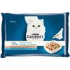 Gourmet Purina Gourmet Perle Umido Gatto Trionfo di Salsa, con Tonno e Salmone - 4 buste da 85 g Ciascuna (Confezione da 4 x 85 g)