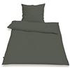 SETEX Biancheria da letto a mezza lino, 200 x 220 cm, 55% lino, 45% cotone, morbida finitura lavata, 2 pezzi, grigio grafite