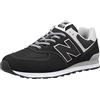 New Balance NB 574, Sneakers Uomo, Nero Black Grey Egk, 36 EU